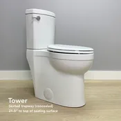 Toilet: TOWER. Skirted (Concealed Trapway) Extra Tall 20-21". Elongated