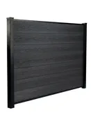 4 ft. H x 6 ft. W Composite Privacy Fence Panel  - Black