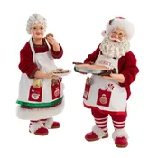 10.5" Fabriché™ Mr. and Mrs. Claus Dessert Set, 2-Piece Set