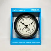 ACU-RITE BLACK CLOCK W/ THERMOMETER