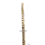 14k Gold High-Set Tennis Diamond Stacker Bracelet
