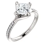 0.24 Ct Tw Diamond Accent Engagement Ring