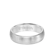 6MM Tungsten Carbide Ring – Satin Finish and Rolled Edge – 11-6056-6