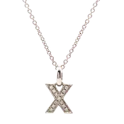 0.03 White Diamond Round 14K White Gold Necklace Length 18