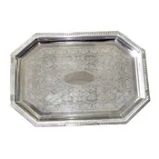 12″ x 17″ Rectangular Octogon Stainless Steel Tray