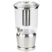 Beverage Dispenser Acrylic Brushed Silver