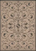 Couristan Recife 1583/2500 Veranda Champagne Black Indoor Outdoor Rug