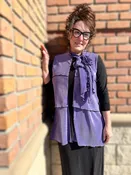 Andrea Pleated Top w/Tie