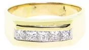 1.00ct 14k Yellow Gold Men's Wedding Band