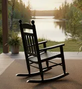 201 Slat Youth Black Rocker