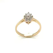 10KT Yellow Gold Diamond Marquise Cluster ring — Joe Marche By the Sea