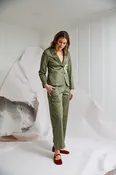 Olive Cotton Twill 4 Pockets City Pants