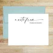 A Note From Personalized Stationery - Set of 25 Flat Cards