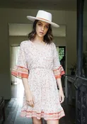 Afterglow Bell Sleeve Mini Dress