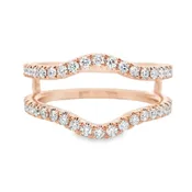 14K Rose Gold 0.55ctw Diamond Curved Ring Insert