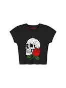 Skull & Rose Baby Tee