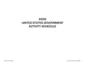 2026 Unicor Activity Schedule