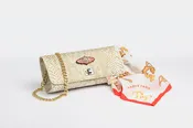 Duchesse De Polignac Metallic Gold Python Clutch