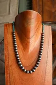 20" Navajo Pearls Center Turquoise Heishis Necklace