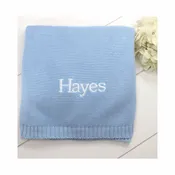 Baby Boys Knitted Stroller Blanket Cotton
