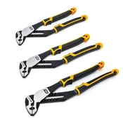 3 Piece PITBULL K9™ Straight Jaw Dual Material Tongue and Groove Pliers Set