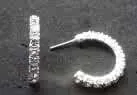 1/2 inch hoops rhinestone earrings-jewelry for bodybuilding competition bikini competition and figure competition