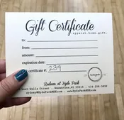 Gift Certificates — hyde park mke