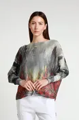 Abstract Danielle Batwing Open Knit Sweater (BLS424CT)