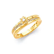 0.25 Carat Diamond High-Polish Engagement Ring in 14K Gold