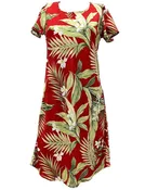 A-Line Dress with Cap Sleeves White Ginger