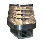 Howard-McCray SC-OD42I-7-S-LED 84” Island Open Air Merchandiser, Stainless Steel, Self-Contained, 3 Shelves, w/ LED Lighting