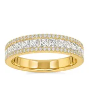 14k White Gold Natural Diamond Wedding Band 7/8 ct. tw.