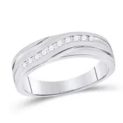 10kt Gold Mens Round Diamond Band 1/4 Cttw