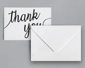 Modern Script Thank You Card — M & M Digital Printing