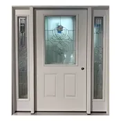 Blossom Glass 22×36 Steel Front Door With 2 Sidelites HL
