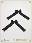 B45HA936 Grosgrain Ribbon Picot Lace Clip