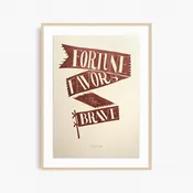 Fortune Favors the Brave (brown-red edition) — Lilco Studio