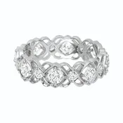 18K white gold diamond band