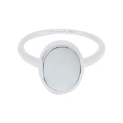 10490<br>ring 8mm round framed MOTHER OF PEARL  .925