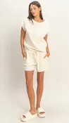 100% Cotton Knit Patch Pkt Shorts