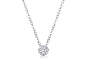 1/2ct Diamond Solitaire Pendant with Halo
