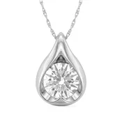 1.00ct 14K White Gold Lab Grown Diamond Necklace 18"