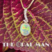 Apple Cider Shimmer Australian Crystal Opal 14K Yellow Gold Pendant – 424-00526
