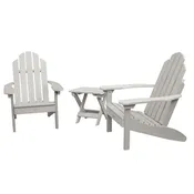 2 Classic Westport Adirondack Chairs with Folding Side Table