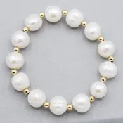 10mm Freshwater Pearl & Beaded Lux Bracelet
