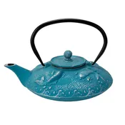 Blue Koi Fish Cast Iron Teapot