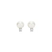 Classic Pearl and Diamond Earring — Santisi & Bove