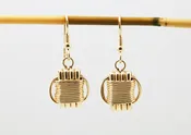 Earrings 14k Solid Gold Dangle Large