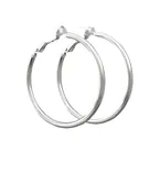 40mm Shiny Gold Dipped Clasp Hoop Earrings