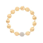 Africa Diamond and Gold Bead Bracelet